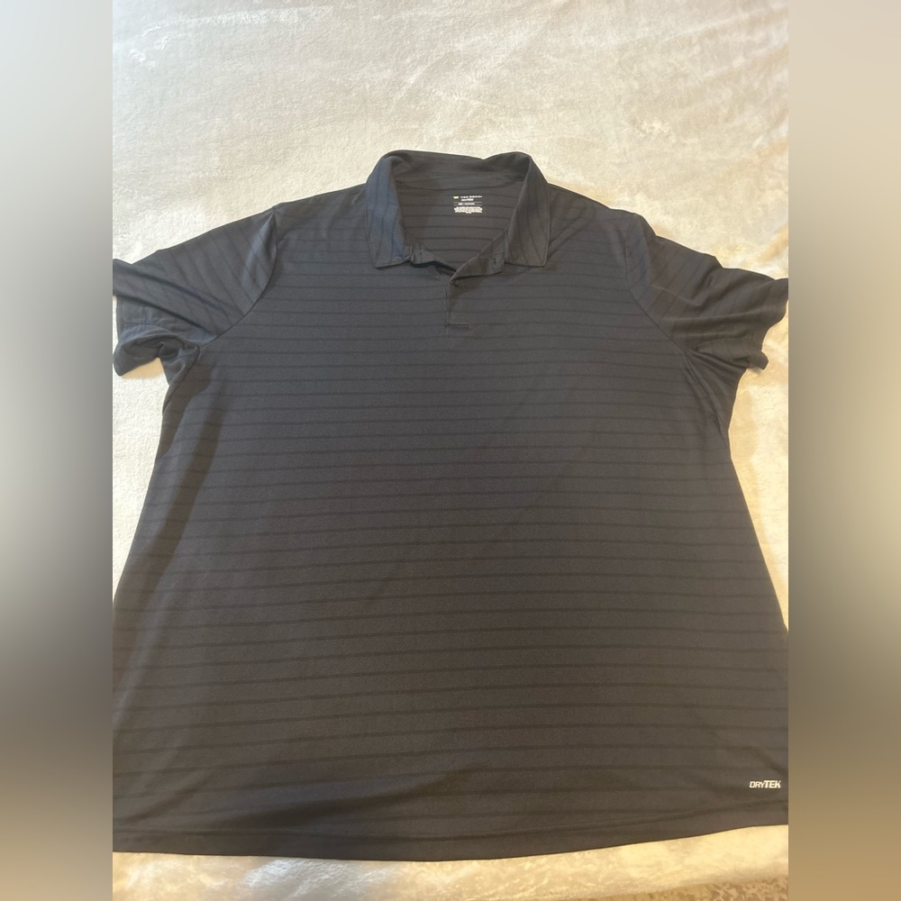 Tek Gear Black Drytek Polo 4XB